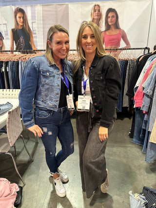 Black Puffy Sleeve Denim Jacket - White Lily Boutique