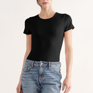 Black Smoothing t shirt body suit in black and white