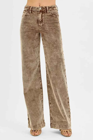 RISEN High Rise Wide Leg Corduroy Jeans