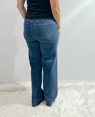 Judy Blue High Waisted Vintage Wide Leg Denim Jean