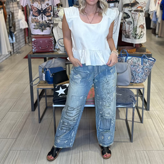 Jaded Gypsy Peace and Love Denim Jeans