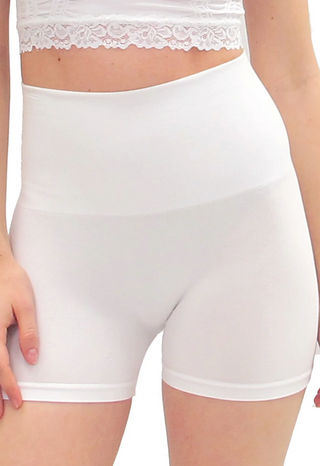 Elietian Tummy Control High Waist Boy Shorts - White Lily Boutique