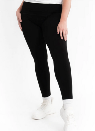 High Waisted Curvy Plus Legging - White Lily Boutique