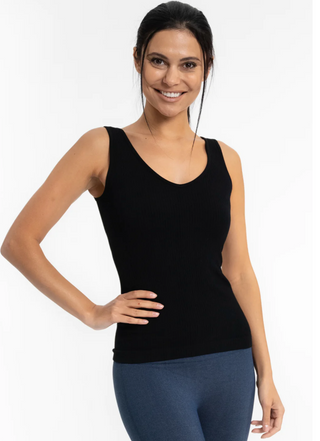 Classic V-Neck/Scoop with a Ribbed Texture Reversible Tank