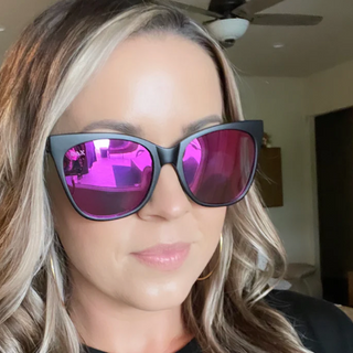 Dax Sunglasses Emily design with pink mirrored lenses