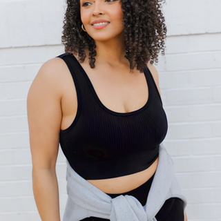 Elitian Ribbed Seamless Padded Bra