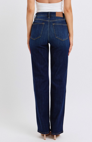 High Waist Straight Leg Denim Jean by Judy Blue - White Lily Boutique