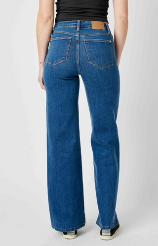 High Waisted Vintage Wide Leg Denim Jean - White Lily Boutique
