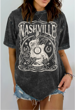 Nashville Music City Graphic Tee shirt - White Lily Boutique