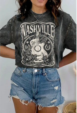 Nashville Music City Graphic Tee shirt - White Lily Boutique