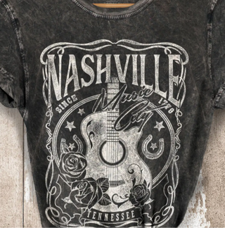 Nashville Music City Graphic Tee shirt - White Lily Boutique