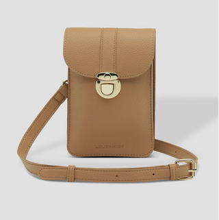 Fontaine Crossbody Phone Bag Latte LOUENHIDE