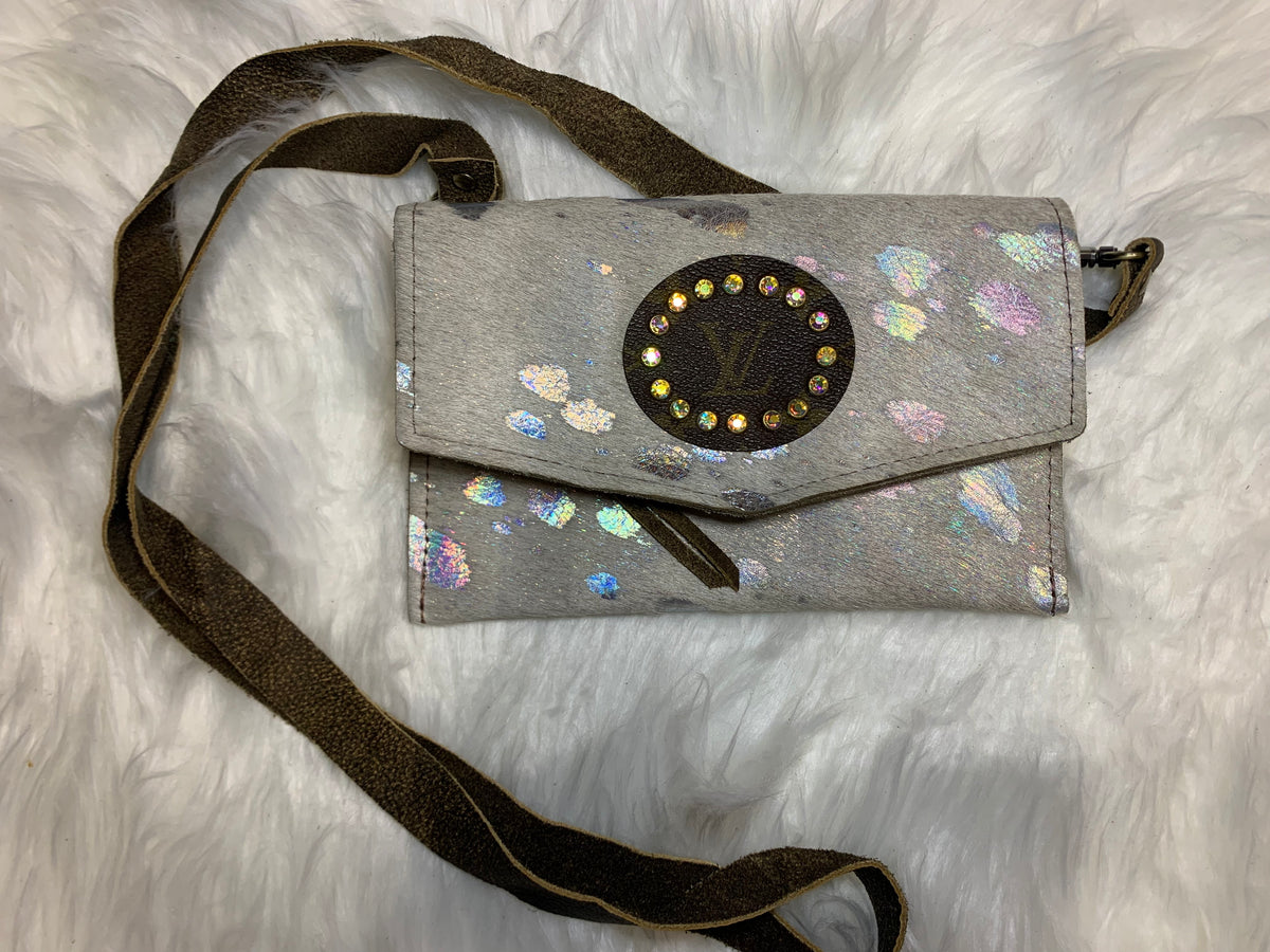 Holographic Cowhide Keep It Gypsy Leather Cross Body Purse