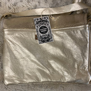 Maxine Gold Distressed Leather Foldover Flap Crossbody - White Lily Boutique