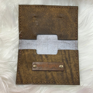 Keep It Gypsy Gold Oyster Hairon Cowhide Credit Card Holder - White Lily Boutique