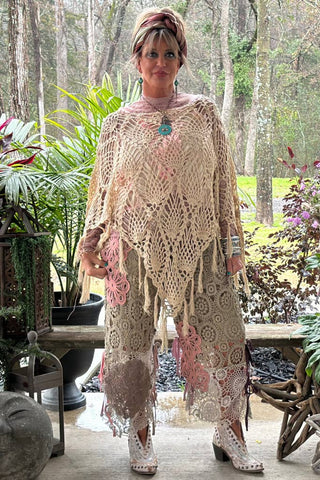 Jaded Gypsy Endless Love Handcrafted Boho Crochet Pants - One Size