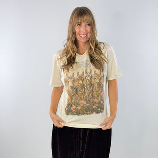 Four Donkeys Jeweled Graphic Tee
