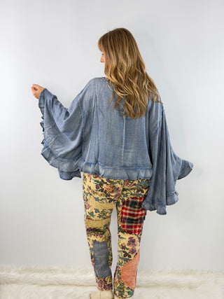 Jaded Gypsy Blooming Grace Top - Chambray
