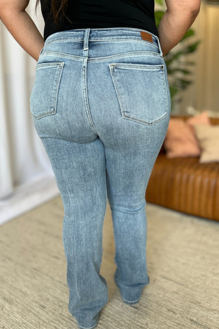 Judy Blue Full Size Medium Rise Bootcut Jeans - White Lily Boutique