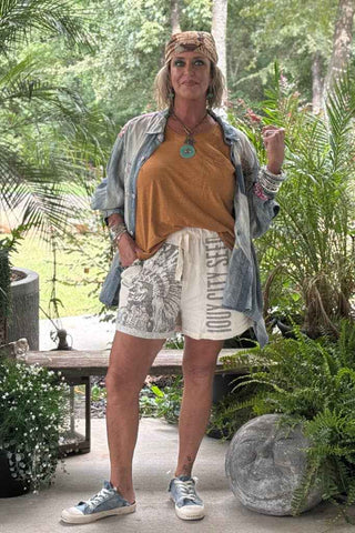 Jaded Gypsy Sioux City Seed Cotton Boho Shorts – Vintage Inspired