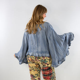 Jaded Gypsy Blooming Grace Top - Chambray