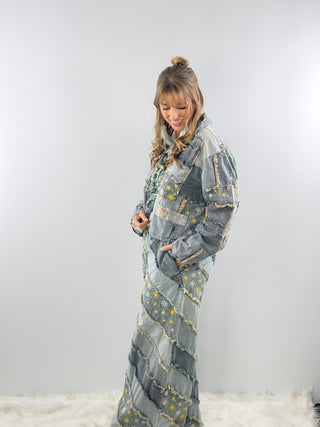 Jaded Gypsy Daisy Daydream Pants - Chambray
