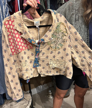 Jaded Gypsy Moon Bloom Jacket - Tan