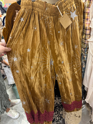 Mustard Velvet Bloomers with Stars | Jaded Gypsy
