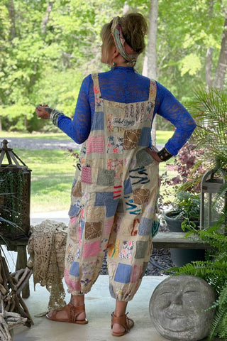 Jaded Gypsy Ferris Wheel Dreams Patchwork Boho Jogger Overalls