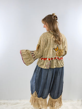 House of Jaded Gypsy Honey Bloom Top in Moss