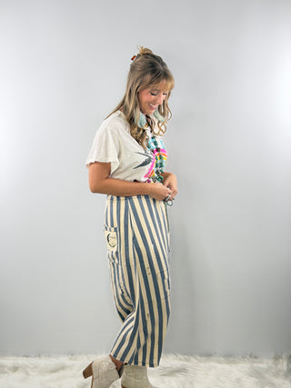 Jaded Gypsy Earthsong Harem Pants - Chambray Stripe