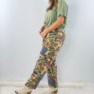 Jaded Gypsy Mystic Meadow Floral Pants | Boho Patchwork Pants