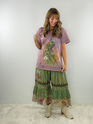 Jaded Gypsy Soft Journey Tee - Royal Feathers