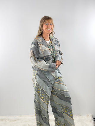 Jaded Gypsy Daisy Daydream Pants - Chambray