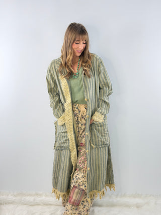 Jaded Gypsy Lined Up Duster - Stripe