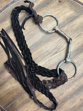 Rare Bird Snaffle Bit Braided Leather Belt