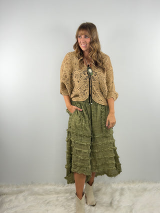 Jaded Gypsy Golden Melody Top in Oatmeal