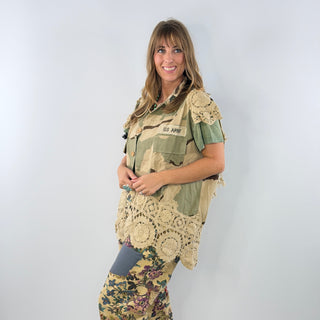 Jaded Gypsy Worn Trails Vest - Camo