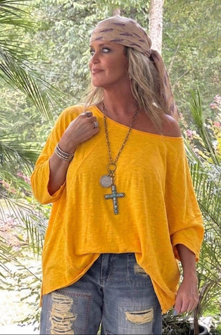 Jaded Gypsy | Be Free Artisan Cotton Tunic Top – Vintage Tangerine