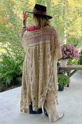 Jaded Gypsy Forever Timeless Crochet Lace Duster – Premium Cotton Heirloom