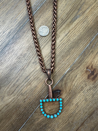 Horse bit Necklace with Turquoise Beads