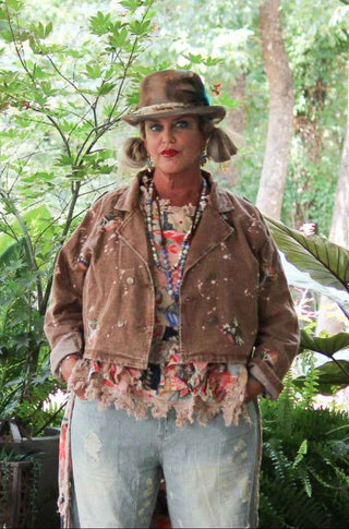 Timeworn Beauty Reversible Jacket in Hazelnut | Jaded Gypsy Artisanal Cotton