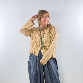 Jaded Gypsy STAY GOLDEN TOP in Tan