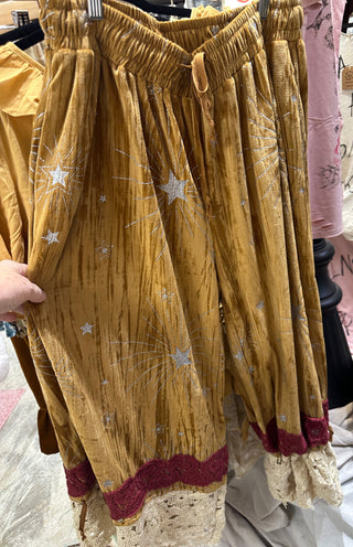 Mustard Velvet Bloomers with Stars | Jaded Gypsy