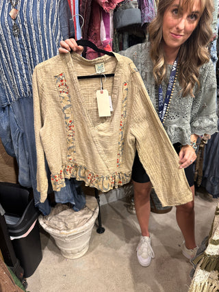 Jaded Gypsy Honeycomb Top in Tan