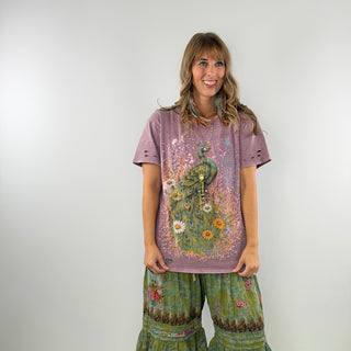 Jaded Gypsy Soft Journey Tee - Royal Feathers