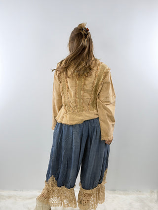 Jaded Gypsy STAY GOLDEN TOP in Tan