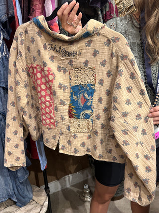 Jaded Gypsy Moon Bloom Jacket - Tan