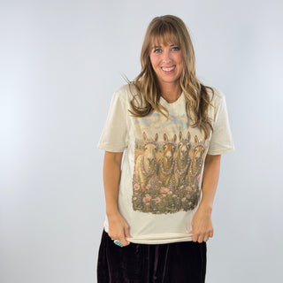 Four Donkeys Jeweled Graphic Tee
