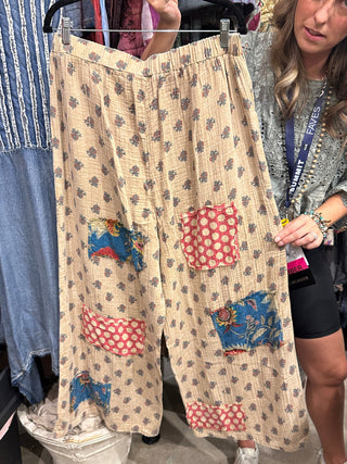 Jaded Gypsy Moon Bloom Pants - Tan